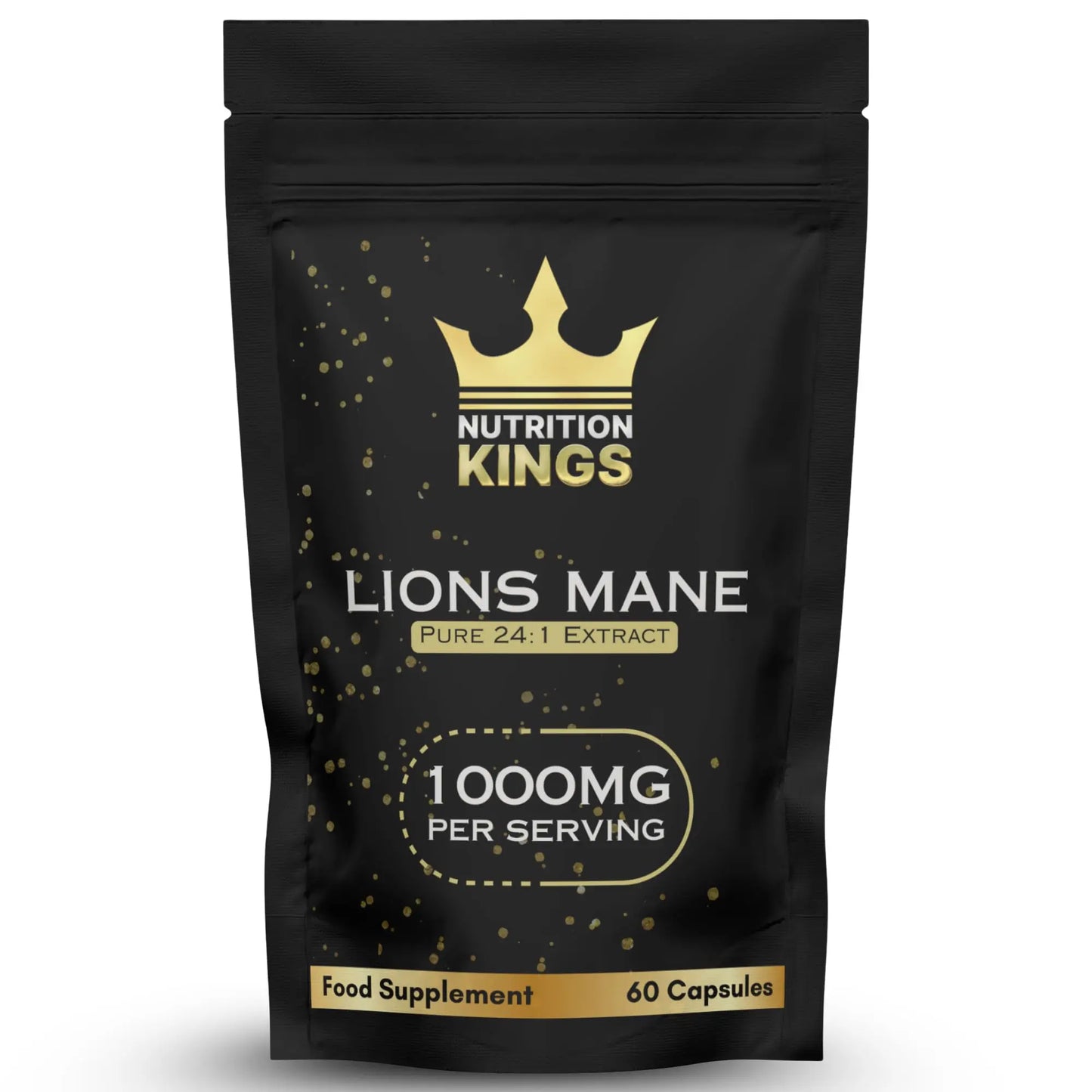 Nutrition Kings Lion’s Mane Mushroom 1000mg – 24:1 Ultra Potent Extract – 60 Vegan Capsules – Supports Memory, Focus, Mental Clarity & Cognitive Health – No Fillers, Non-GMO Nutrition Kings