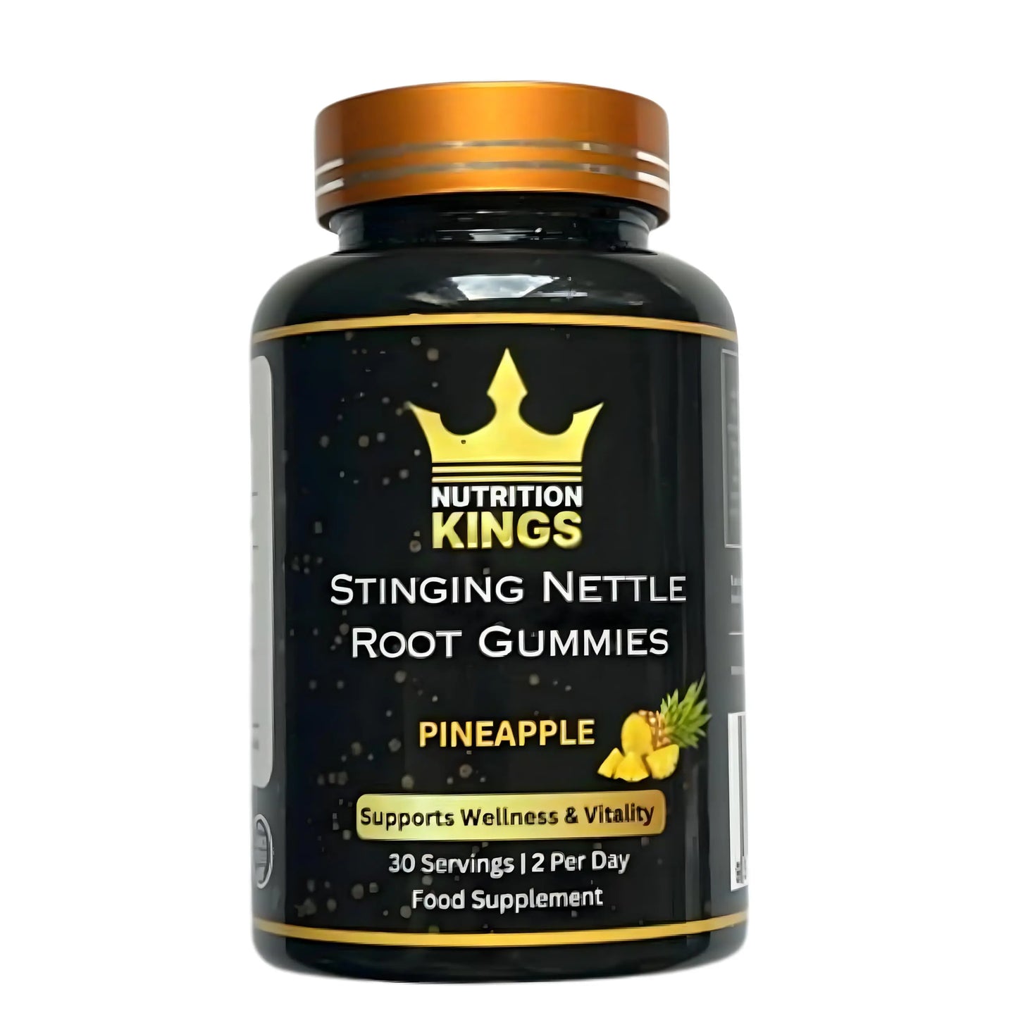 Stinging Nettle Root Gummies – Pineapple Flavor, 60 Count, Vegan Herbal Supplement for Wellness & Balance, Non-GMO Nutrition Kings